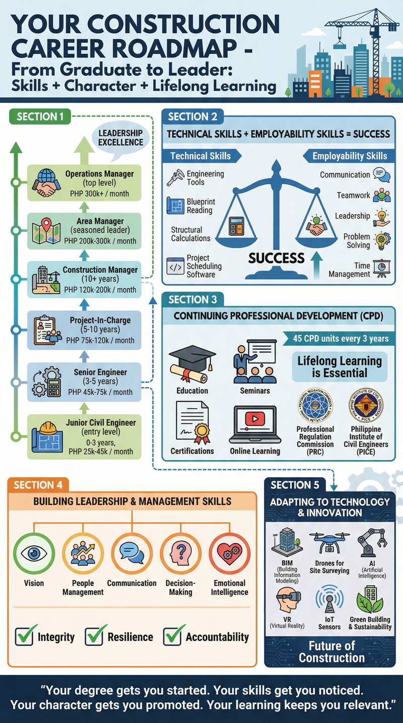 Construction Career Roadmap: From Graduate to Leader Construction Career Roadmap: From Graduate to Leader