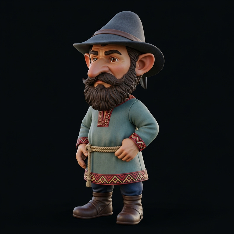 Charming Young GNOME Character Design Charming Young GNOME Character Design
