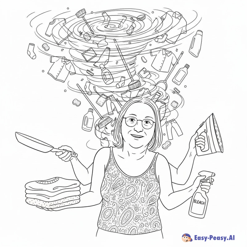 Multi-Tasking Woman Sketch with Tornado Multi-Tasking Woman Sketch with Tornado