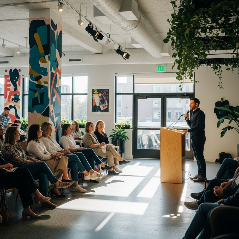 Dynamic Keynote Speech in a Creative Space