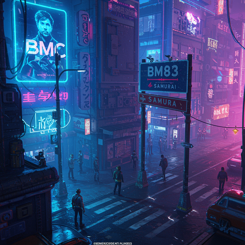 Futuristic Cyberpunk Cityscape Art