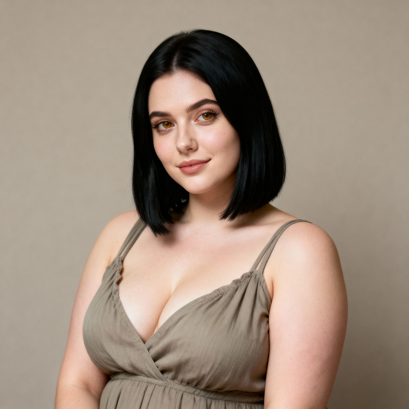 23-Year-Old Woman with Black Hair and Honey Eyes 23-Year-Old Woman with Black Hair and Honey Eyes