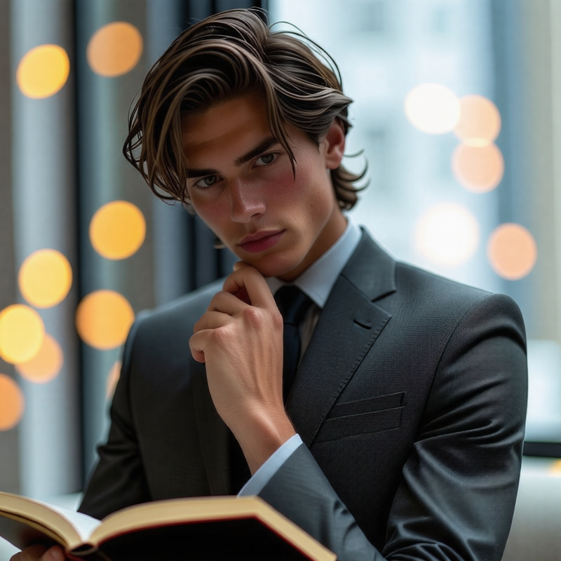 Confident Young Model in Modern Minimalist Style Confident Young Model in Modern Minimalist Style