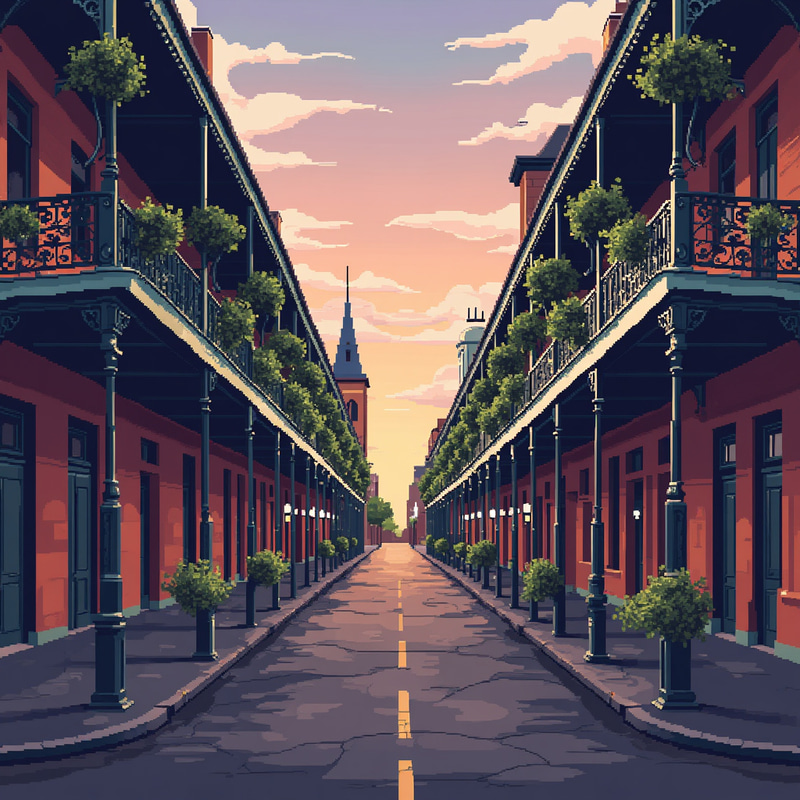 New Orleans Pixel Art - Vibrant Digital Creations New Orleans Pixel Art - Vibrant Digital Creations