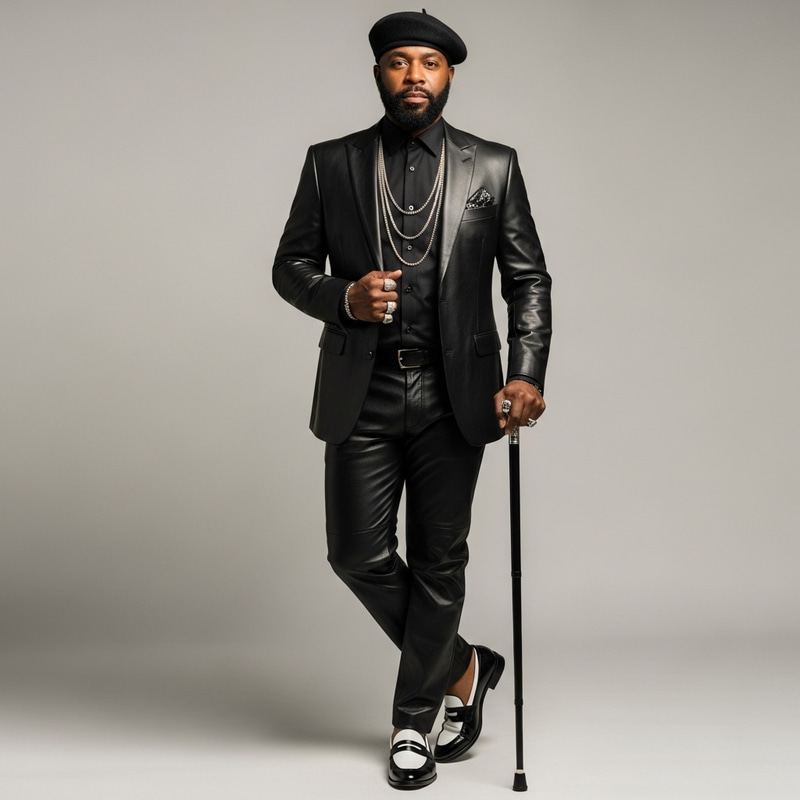 Stylish Black Leather Outfit for Modern Elegance