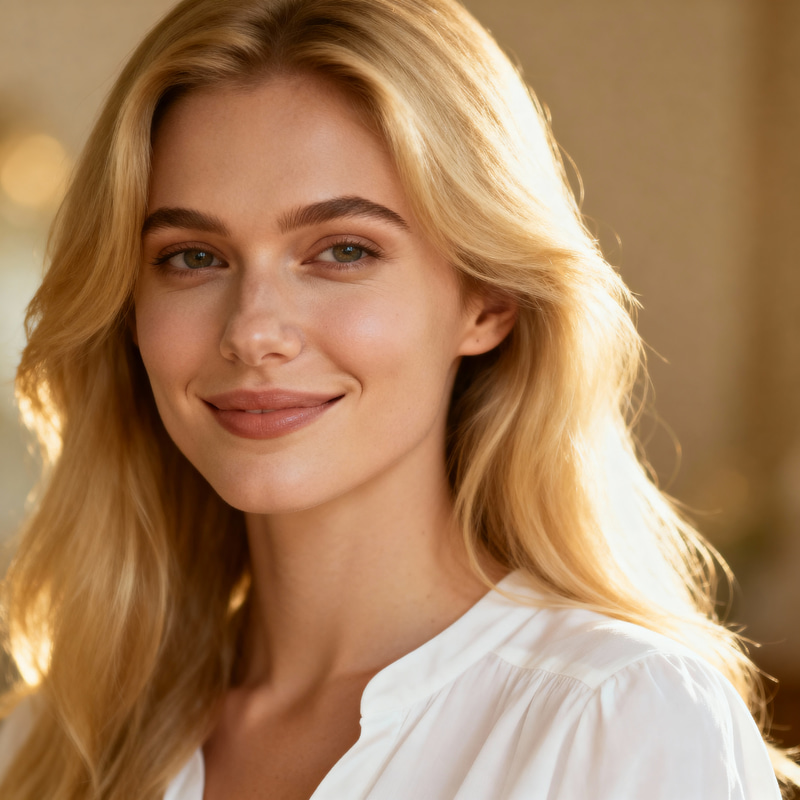 Stunning Blonde Woman Portrait