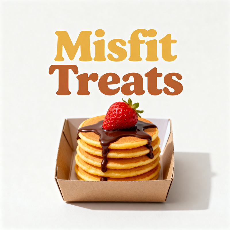 Misfit Treats Logo Design - Cozy Pancake Branding Misfit Treats Logo Design - Cozy Pancake Branding