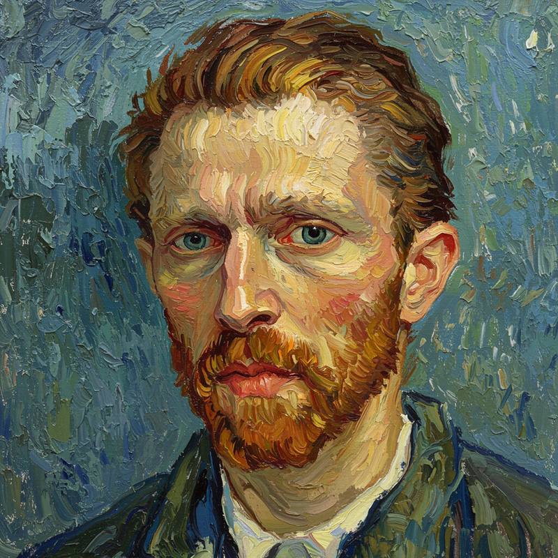 Van Gogh Style Self-Portrait Oil Painting Van Gogh Style Self-Portrait Oil Painting
