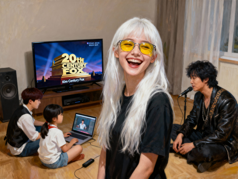 Realism Artwork: Russian Girl & Korean Family Story