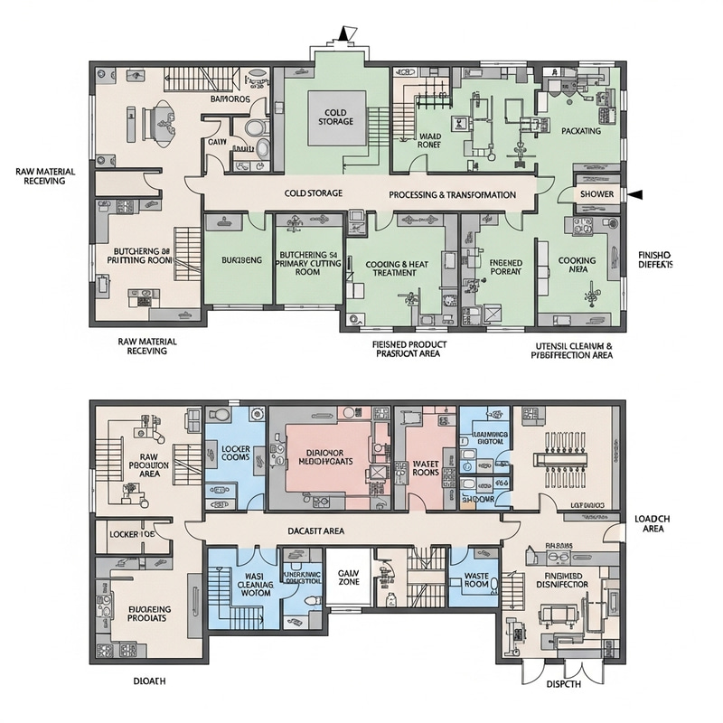 Comprehensive Food Processing Area Layout Comprehensive Food Processing Area Layout
