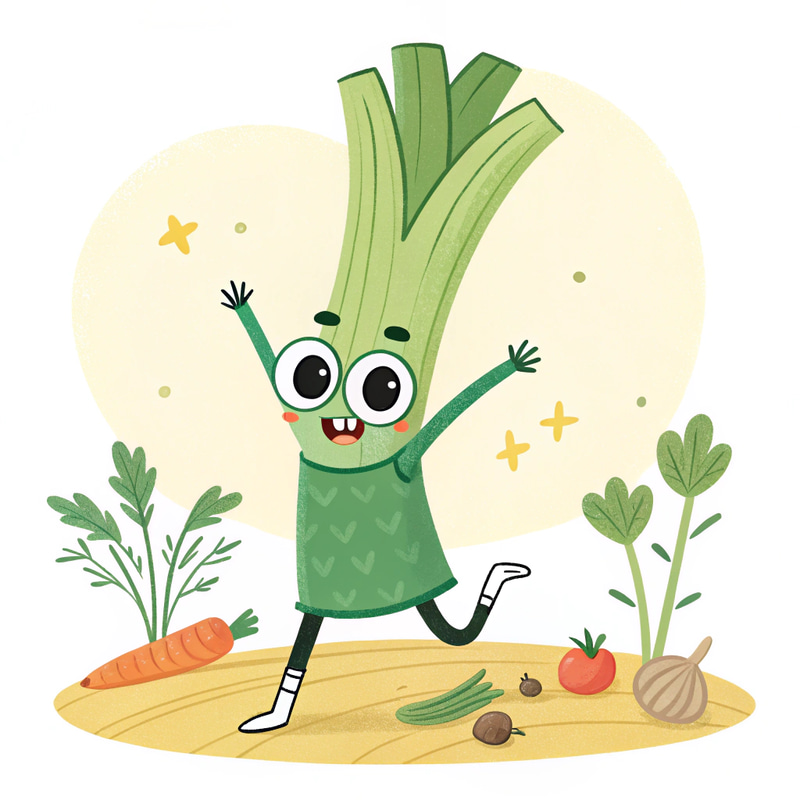 Cartoon Calçot Character with Arms and Legs Cartoon Calçot Character with Arms and Legs