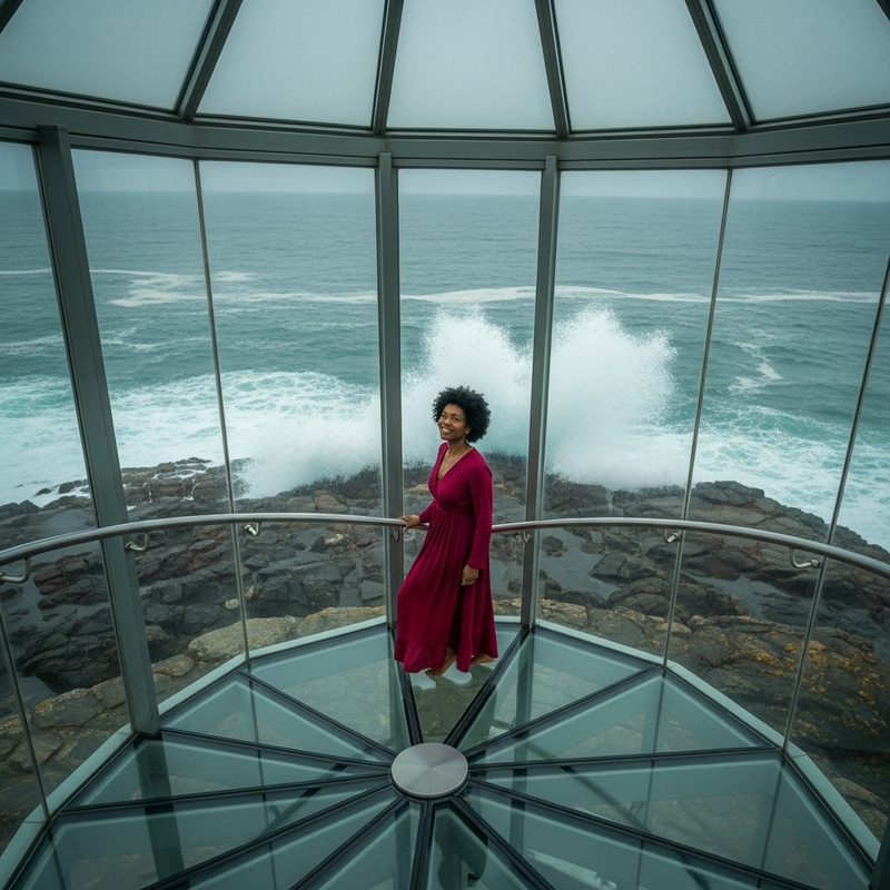 Explore a Glass Lighthouse's Spiral Staircase Explore a Glass Lighthouse's Spiral Staircase