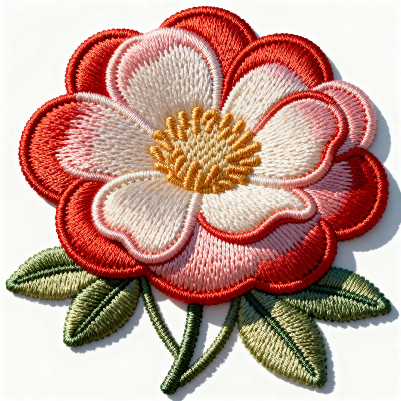 3D Puffy Embroidery Effect: Satin Style PNG