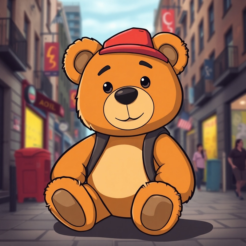 Urban Style Cartoon Teddy Bear Animation Urban Style Cartoon Teddy Bear Animation