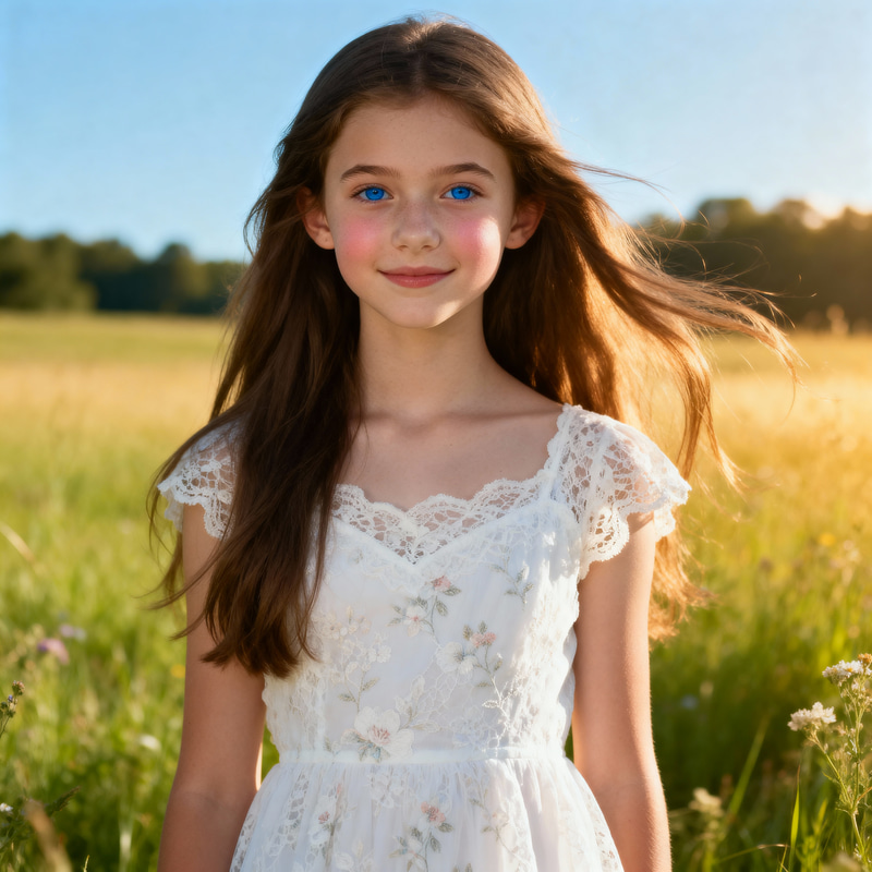 Beautiful Teenage Girl with Long Brown Hair Beautiful Teenage Girl with Long Brown Hair