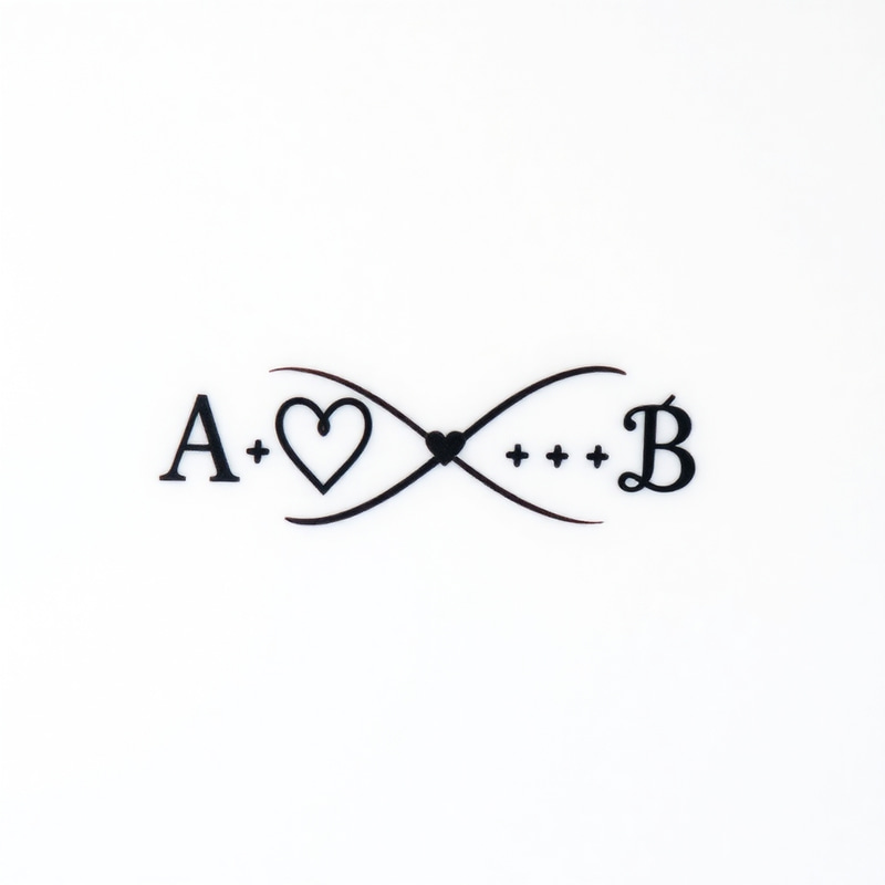 Infinity Tattoo Design with Hearts A & B Infinity Tattoo Design with Hearts A & B