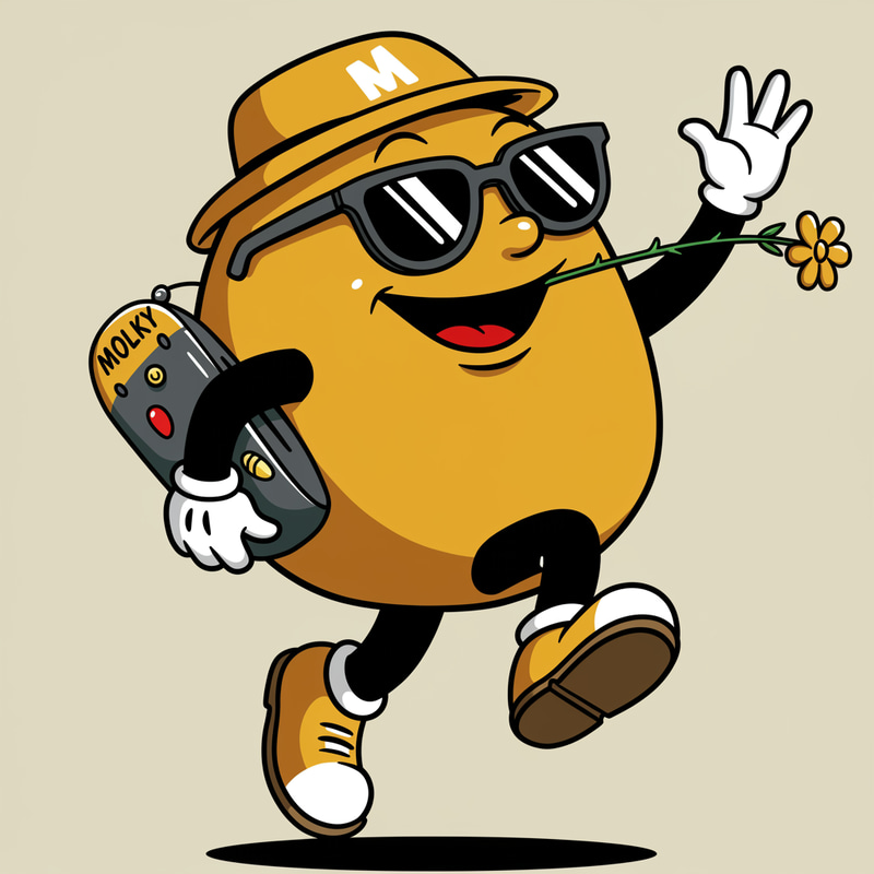 Dynamic Retro Mascot with Sunny Vibes Dynamic Retro Mascot with Sunny Vibes