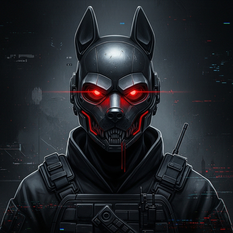 Menacing Cyberpunk Soldier Digital Art for CS2 Profile