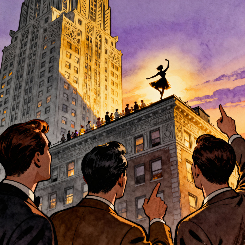 Joyful Rooftop Celebration in Art Deco NYC Joyful Rooftop Celebration in Art Deco NYC