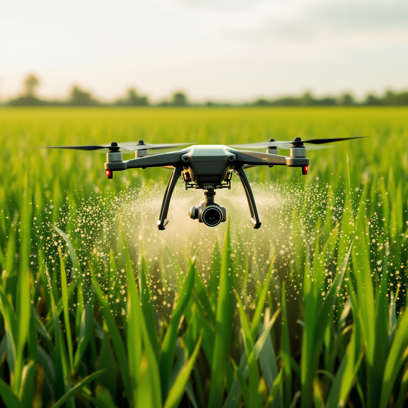 Drone Insecticide Application in African Rice Fields Drone Insecticide Application in African Rice Fields