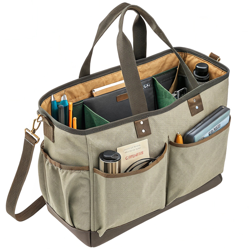 Tote Bag with Exterior Pockets - Stylish & Functional Tote Bag with Exterior Pockets - Stylish & Functional