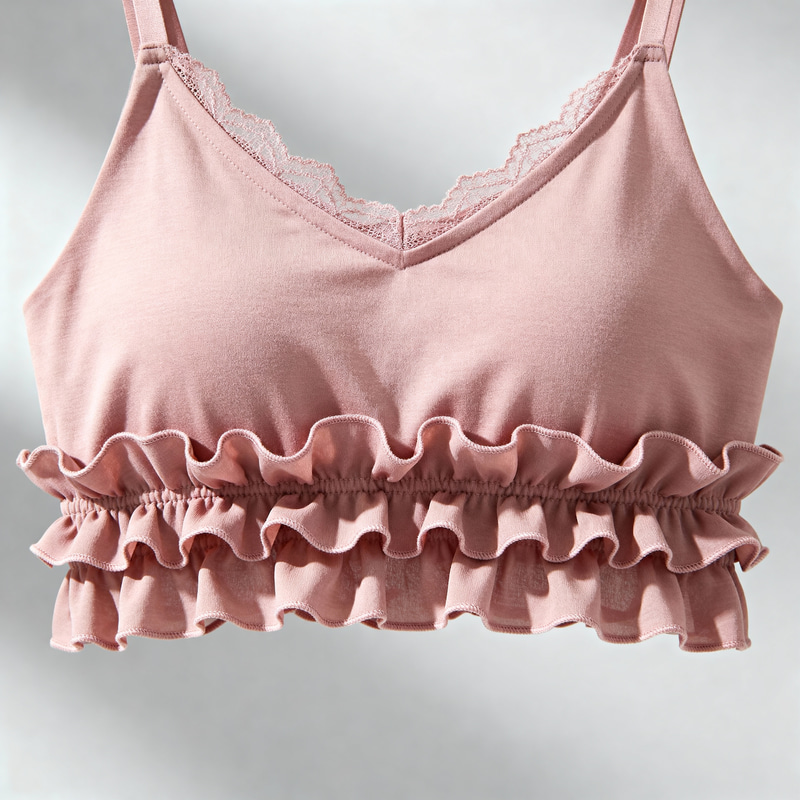 Stylish Bralette Top with Ruffles