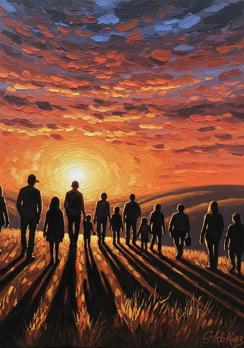 Unity in Diversity: An Inspiring Oil Painting Unity in Diversity: An Inspiring Oil Painting