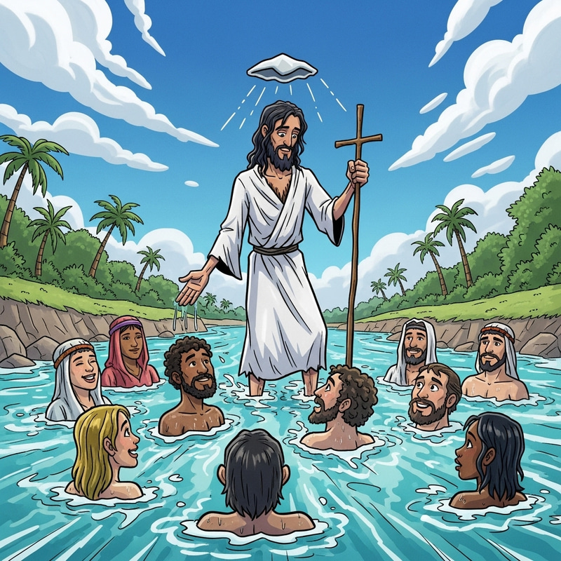 John the Baptist Baptizing in the Jordan River