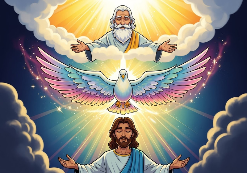 Vibrant Cartoon of the Holy Spirit Vibrant Cartoon of the Holy Spirit