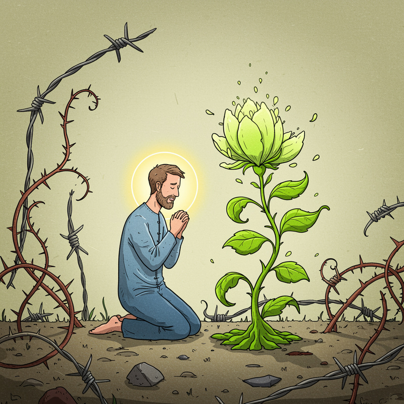 Hope Amidst Suffering: A Striking Prayer Cartoon Hope Amidst Suffering: A Striking Prayer Cartoon