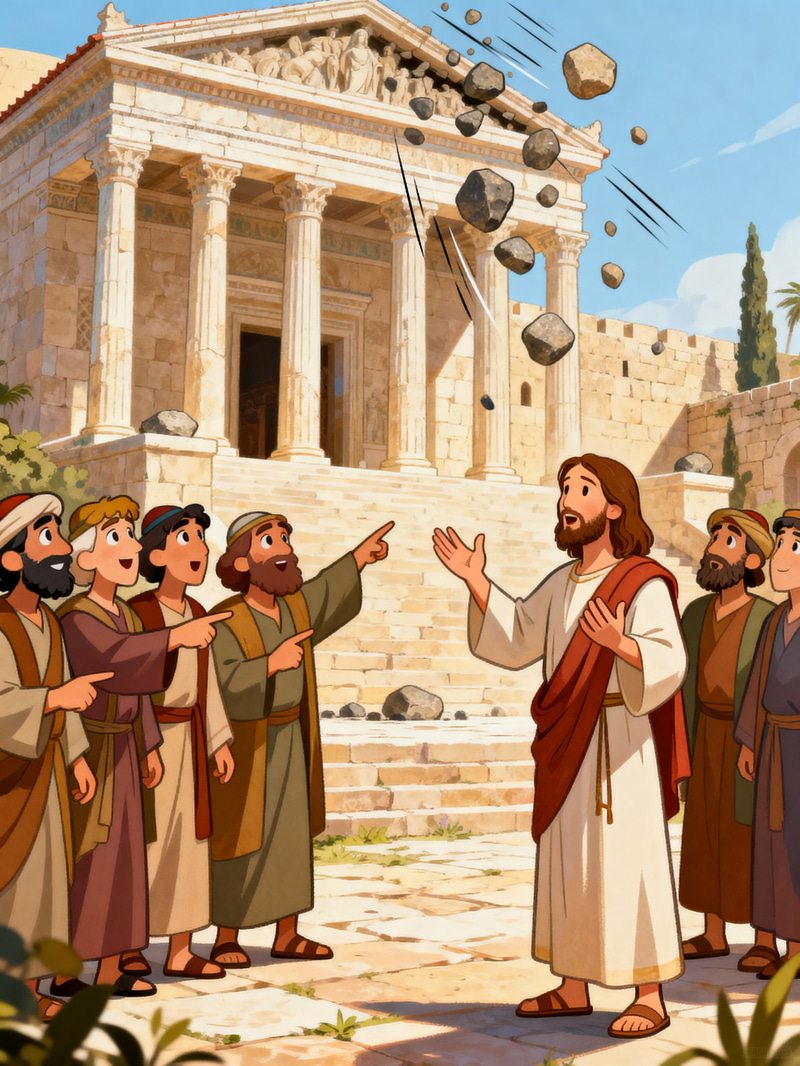 New Testament Scene: Disciples and the Jerusalem Temple New Testament Scene: Disciples and the Jerusalem Temple