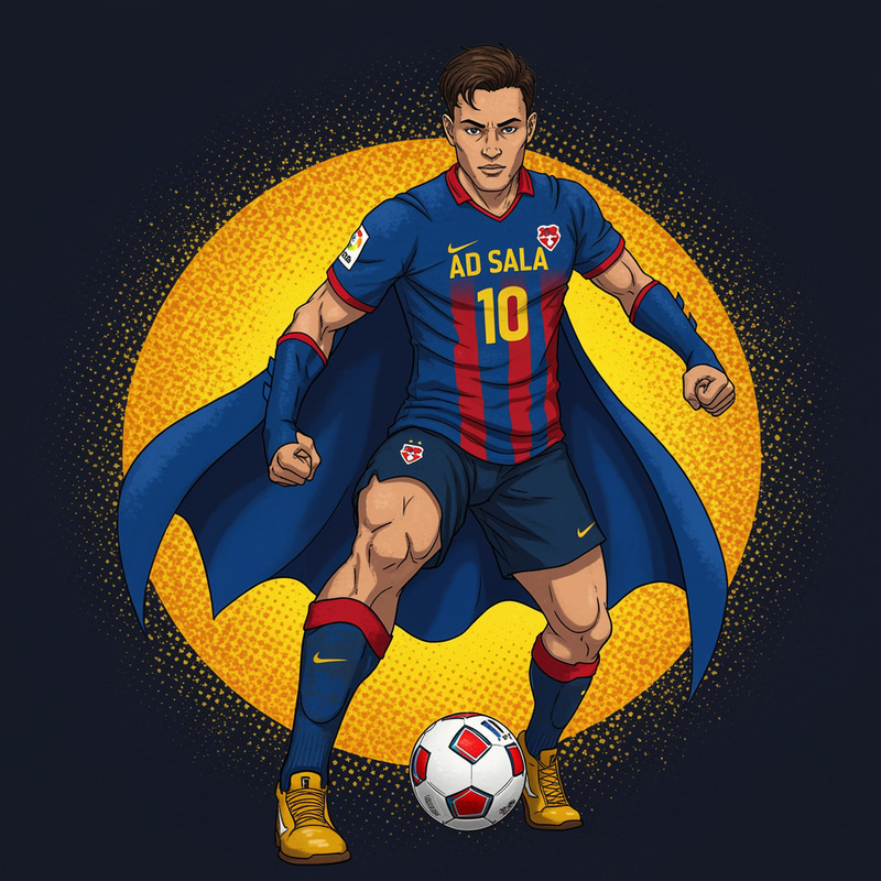 Batman-Style Superhero with AD Sala 10 Shirt Batman-Style Superhero with AD Sala 10 Shirt