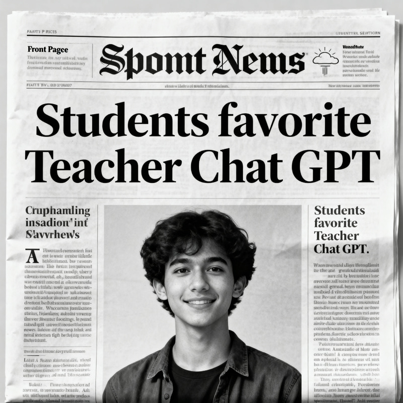 Students' Favorite Teacher Chat GPT - Newspaper Design Students' Favorite Teacher Chat GPT - Newspaper Design