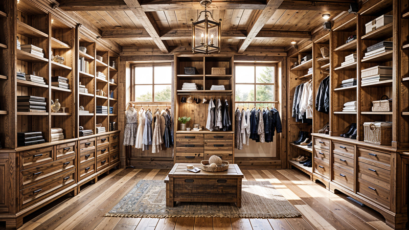 Rustic Walk-In Closet Interior Design Ideas Rustic Walk-In Closet Interior Design Ideas