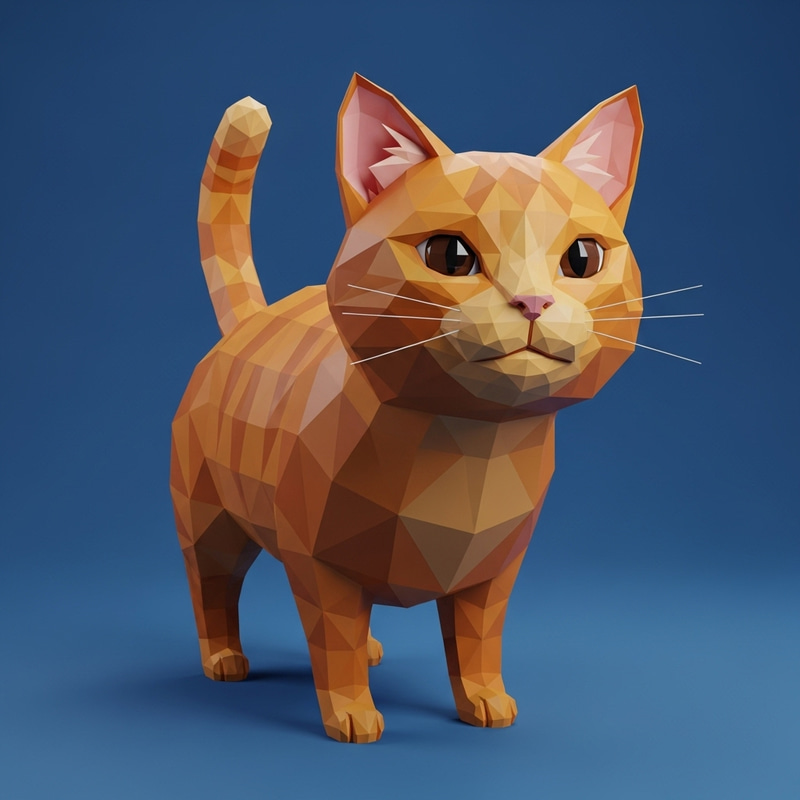 Low Poly Cat Art Collection