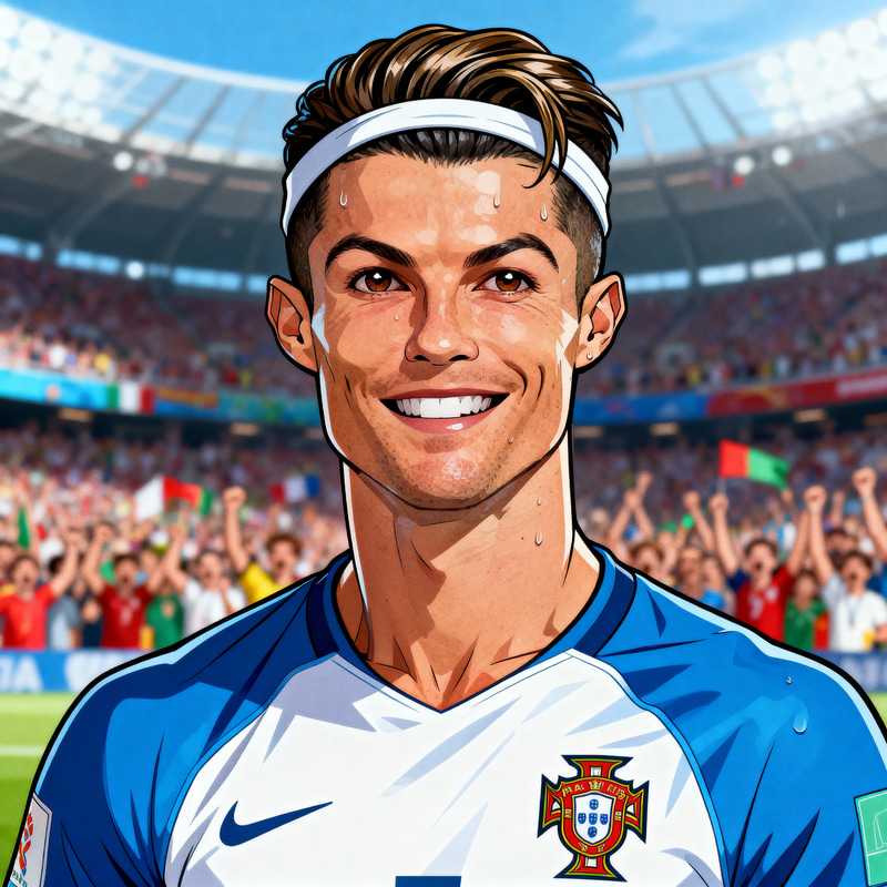 Vibrant Portugal Jersey Portrait Vibrant Portugal Jersey Portrait