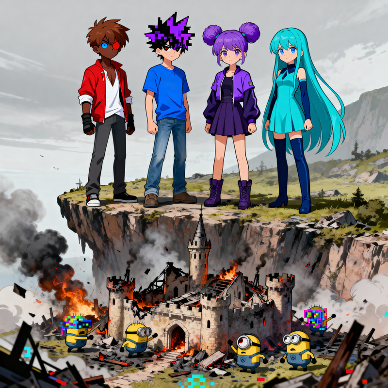 Epic Anime Thumbnail of Diverse Characters Epic Anime Thumbnail of Diverse Characters