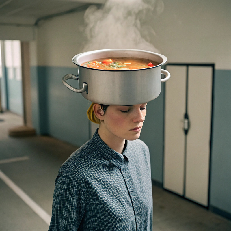 Soup Head Person - Quirky Character Art