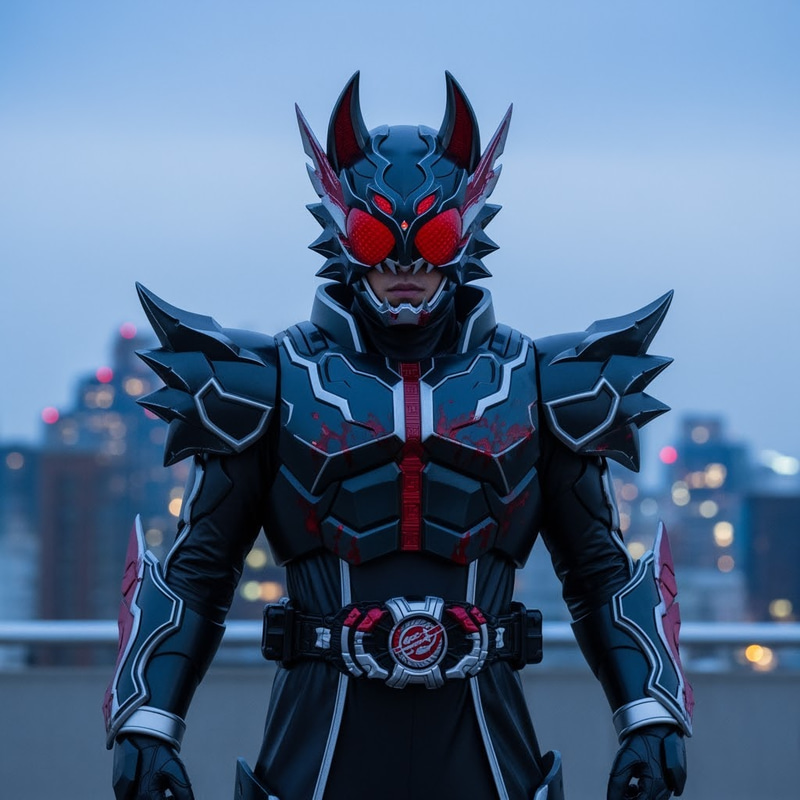 Futuristic Wolf Warrior in Heroic Stance