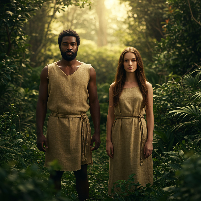 Adam and Eve with Clothes - A Unique Perspective Adam and Eve with Clothes - A Unique Perspective