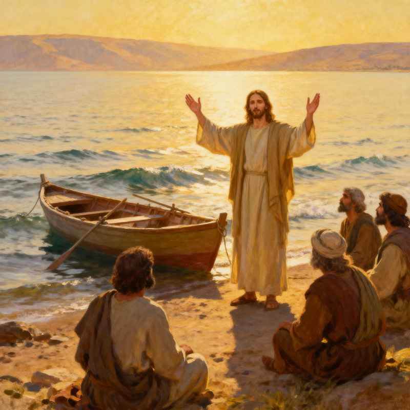 Jesus Preaching on the Galilee Sea Jesus Preaching on the Galilee Sea