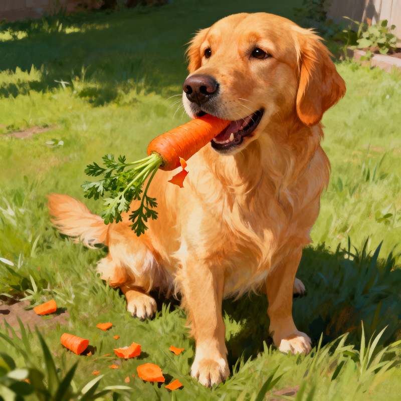Dog Eating Carrots: Healthy Snack Ideas
