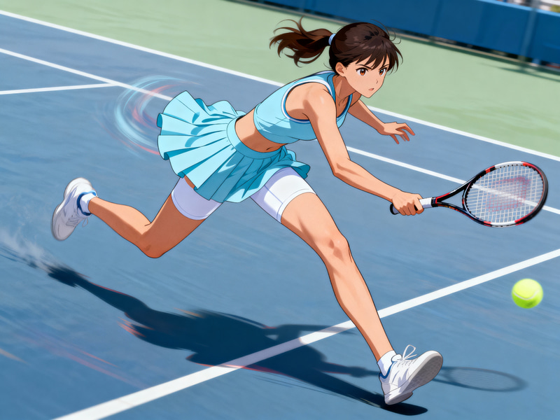 Anime Portrait of a Female Tennis Player Anime Portrait of a Female Tennis Player