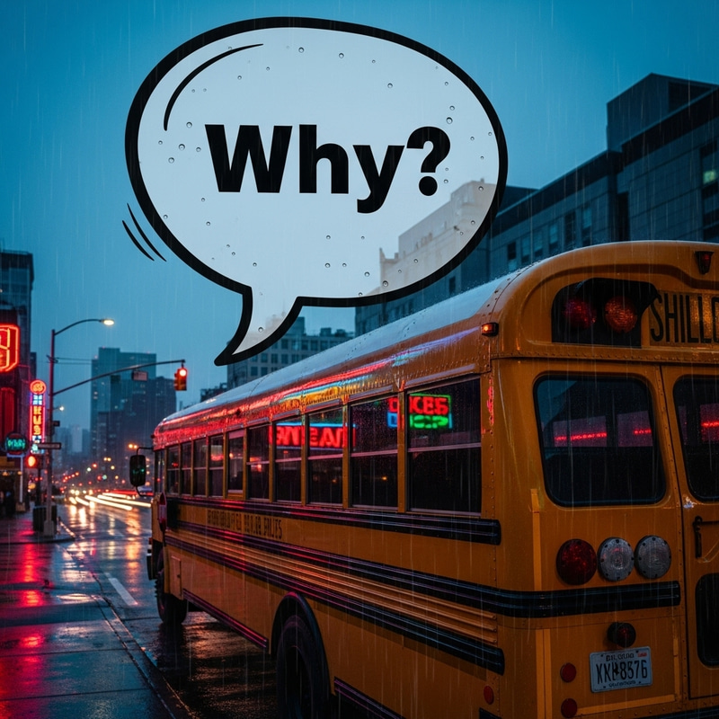 Explore the Meaning Behind 'Why?' on Buses Explore the Meaning Behind 'Why?' on Buses