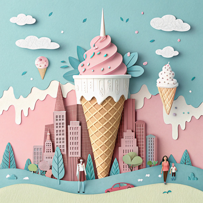 Explore an Upside-Down World of Paper & Ice Cream