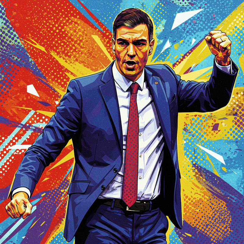 Bold Pop Art of the Spanish President Bold Pop Art of the Spanish President