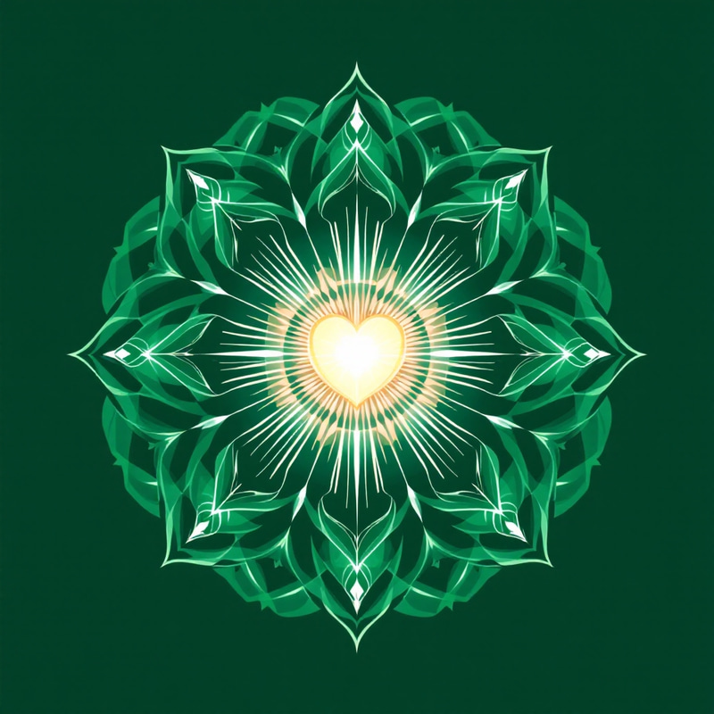 Anahata Chakra Logo: Heart & Light Symbol Anahata Chakra Logo: Heart & Light Symbol