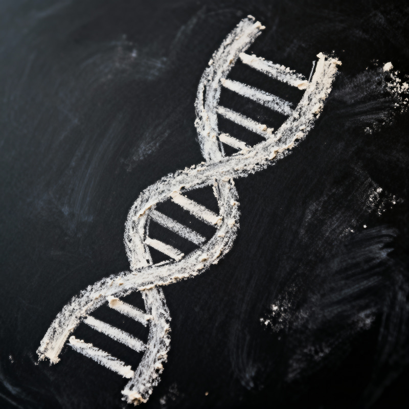 DNA Drawn with Chalk - Unique Art and Science Fusion