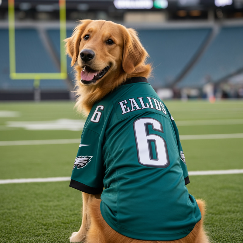 Adorable Dog in Philly Eagles Jersey Adorable Dog in Philly Eagles Jersey