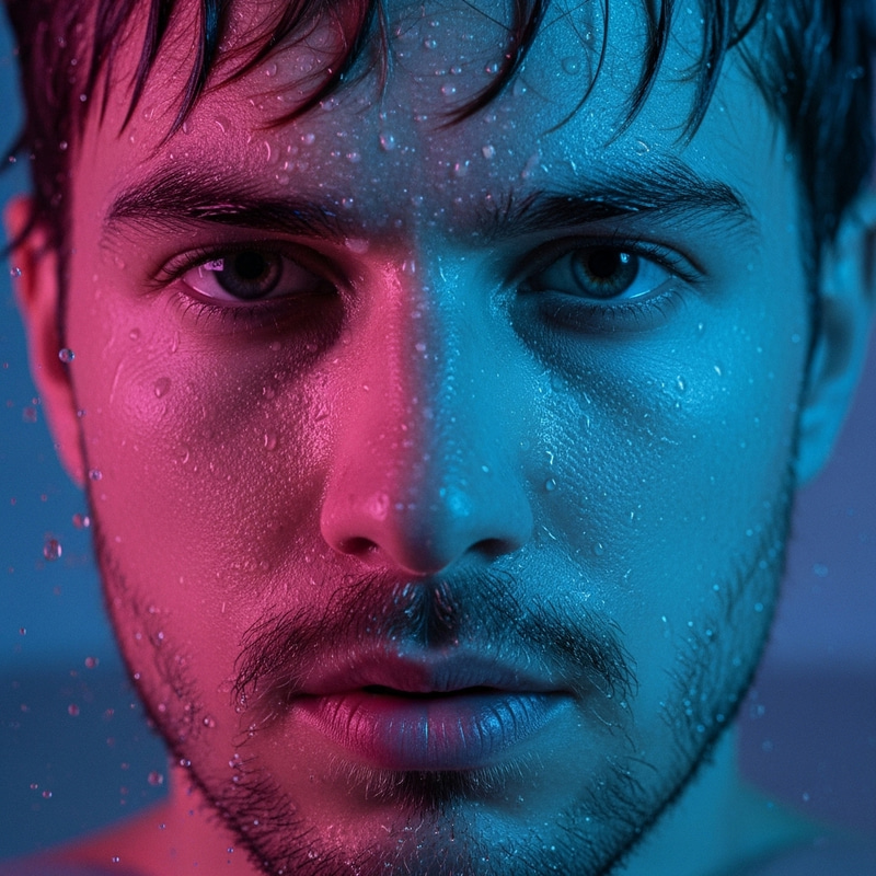 Hyper-Realistic Water-Immersed Portrait of a Young Man Hyper-Realistic Water-Immersed Portrait of a Young Man